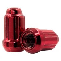 1 Pc 1/2" Thread Car Spline 1.38" Long Lug Nut Red Spline Fits Ford Mustang 1965 to 2014 and Many Vintage Dodge Chevy Ford Vehicles