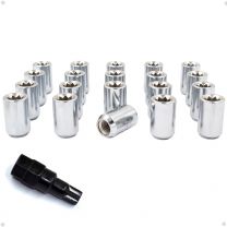 20 Pcs 1/2" Thread Car Tuner 1.26" Long Lug Nut Chrome Tuner Fits Ford Mustang 1965 to 2014 and Many Vintage Dodge Chevy Ford Vehicles with aftermarket wheels