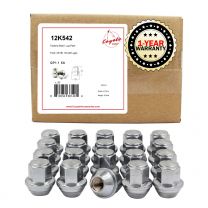 20 Pcs 1/2"-20 Thread OEM Factory Style Replacement Lug Nuts 1.45" Long  Chrome 13/16" 21mm Hex Hex Fits 2006-14 Ford Mustang 9R3Z-1012-A | 611-292