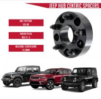 1 Pc Hubcentric Wheel Spacers Adapters Adapter 5x5 5x127 2.00 Inch Thick M14x1.5 14x1.5 Thread Stud Fits Jeep Gladiator | 2011+ Grand Cherokee | 2018+ Wrangler