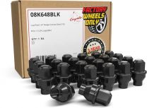 1 Pc M14x1.5 14x1.5 Thread OEM Style Lug Nuts w/Extended Threads 1.40" Long  Black 7/8" Hex Hex Fits