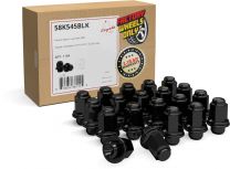 20 Pcs M12 x 1.5 12 x 1.5 Thread OEM Factory Style Lug Nuts with Washer 1.8" Long  Black 13/16" 21mm Hex Fits 90084-94002 | 611-212