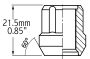 Spline Lug Nut | OE Car [6 Sided] | 12mm 1.50