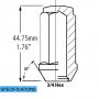 Install Kit - Bulge Acorn 1.75 Long (3/4) - 9/16 (6 Lug)(Lugs Only)(1 PC)
