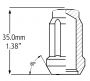 Spline Lug Nut - Car (6 Sided) - M12 1.25(1 PC)