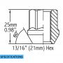Install Kit - OE Bulge Acorn(13/16) - 1/2 (6 Lug)(Lugs Only)