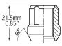 601142 Spline Lug Nut | OE Car [6 Sided] 1/2 Lugs
