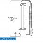Install Kit - Truck Spline 2.25 Lng - 9/16(8 Lug)(Lugs Only)