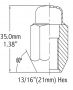 Lug Nut - Acorn(13/16) 1 Pc - M14 1.5