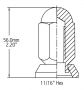 Install Kit - Dualie Acorn w/Washer (1-1/16) - 9/16 (8 Lug)(Lugs Only)
