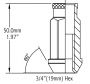 Lug Pack - OE Aluminum Bulge (3/4) - M12 1.25 (5 Lug)(Red)(Lugs Only)