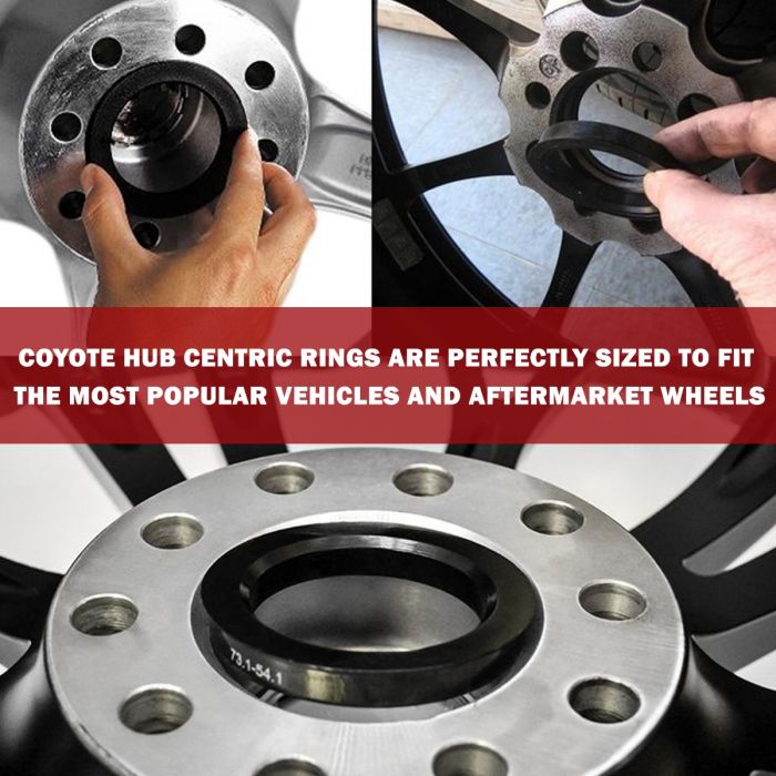 87mm OD to 71.50mm ID Set of 4 Coyote Wheel Accessories 87-7150 Hub Centric Ring 