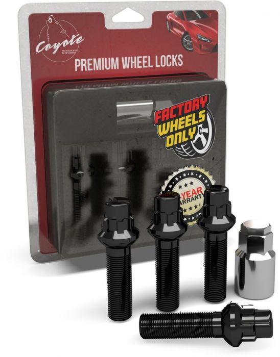 4 Locks + Key M15x1.25 15x1.25 Thread Ball Seat Lug Bolt Dual Hex Key 13/16